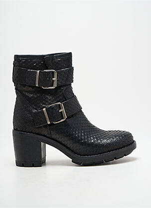 Botine/ghete toc pătrat toc de 4 la 6 cm negru PAOYAMA femeie