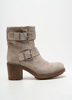 Botine/ghete nubuc toc de 4 la 6 cm gri PAOYAMA femeie