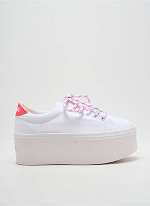 Adidași platformă toc de 4 la 6 cm alb NO NAME femeie