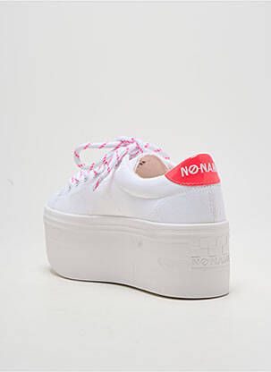 Adidași platformă toc de 4 la 6 cm alb NO NAME femeie