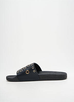 Mulete/saboți țesătură satinată toc plat până la 3 cm negru THE WHITE BRAND femeie