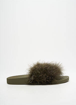 Mulete/saboți arcadă plantară toc plat până la 3 cm verde THE WHITE BRAND femeie