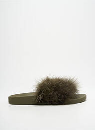 Mulete/saboți arcadă plantară toc plat până la 3 cm verde THE WHITE BRAND femeie