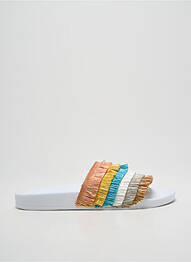 Mulete/saboți țesătură satinată toc plat până la 3 cm alb THE WHITE BRAND femeie