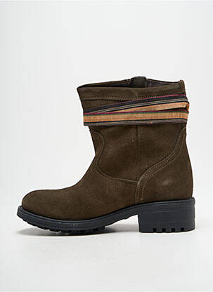 Botine/ghete nubuc toc de 4 la 6 cm verde FELMINI femeie