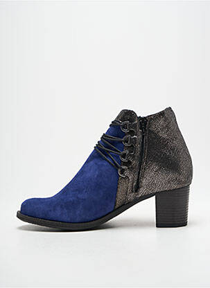 Botine/ghete nubuc toc de 4 la 6 cm albastru DKODE femeie