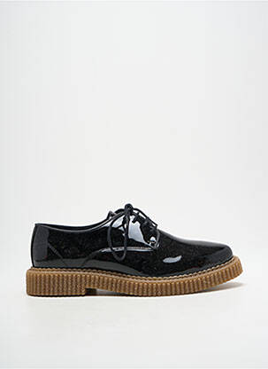 Derby-uri material neted toc plat până la 3 cm negru CIRAGE femeie