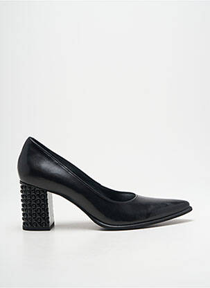 Pantofi cu toc țesătură satinată toc de 4 la 6 cm negru MYMA femeie