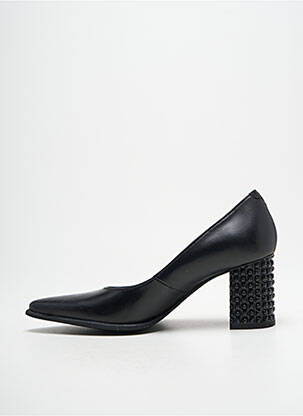 Pantofi cu toc țesătură satinată toc de 4 la 6 cm negru MYMA femeie