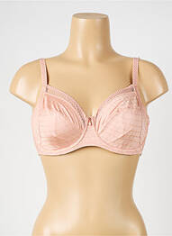 Sutien efect material satinat sutien cupe întregi cu decolteu înalt roz PRIMADONNA femme