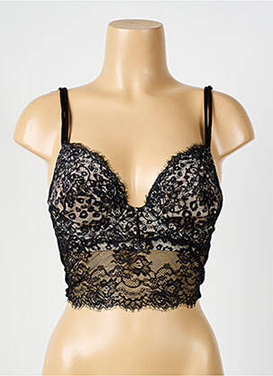 Top/caraco broderie negru AMBRA femeie