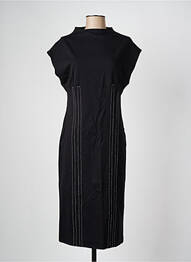 Rochie midi închidere cu fermoar la spate mâneci scurte negru ESCORPION femme