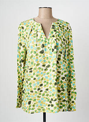 Bluză țesătură poplin mâneci lungi verde GERRY WEBER femeie