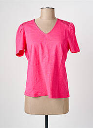 Tricou guler în v mâneci scurte roz GERRY WEBER femme