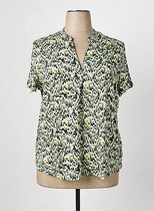 Bluză țesătură poplin mâneci scurte verde GERRY WEBER femeie