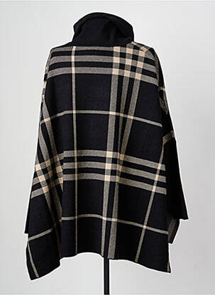 Poncho guler rulat negru JR COLLECTION femeie