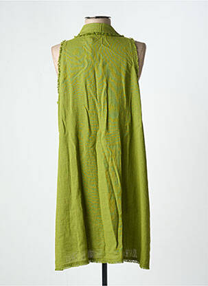 Rochie midi fără mâneci fără mâneci verde BSB femeie