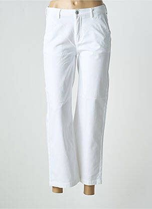Pantalon 7/8 elasticitate mărime normală alb HAPPY femeie
