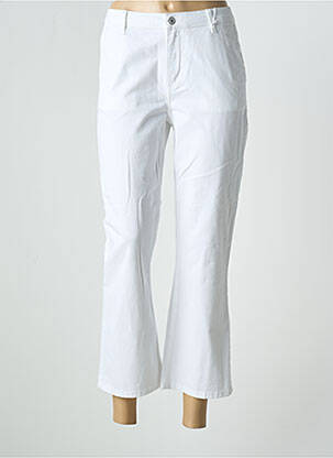 Pantalon 7/8 elasticitate mărime normală alb HAPPY femeie