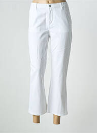 Pantalon 7/8 elasticitate mărime normală alb HAPPY femme