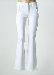 Pantalon drept elasticitate mărime normală alb HAPPY femeie