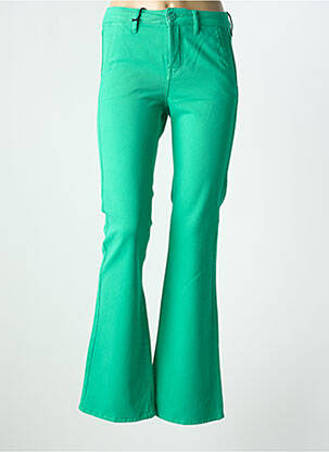 Pantalon evazat elasticitate mărime normală verde HAPPY femeie