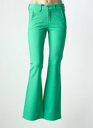 Pantalon evazat elasticitate mărime normală verde HAPPY femeie