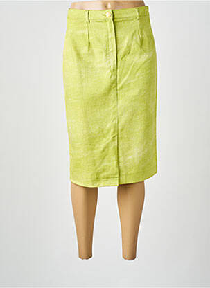 Fustă midi talie cu cleme verde GOTHIC femeie