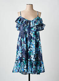 Rochie midi imprimeu floral bretele subțiri albastru MY TWIN femme
