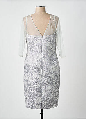 Rochie midi mâneci 3/4 mâneci 3/4 gri CARLA RUIZ femeie