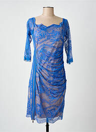 Rochie midi mâneci 3/4 mâneci 3/4 albastru FOREVER UNIQUE femeie