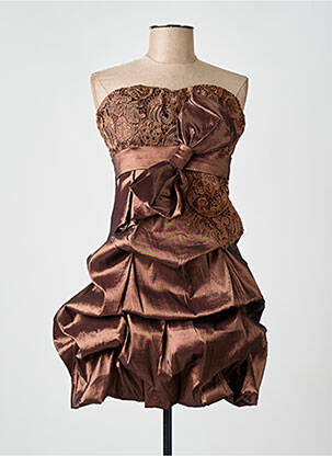 Rochie scurtă maro FLOWER BY CHARM'S femeie