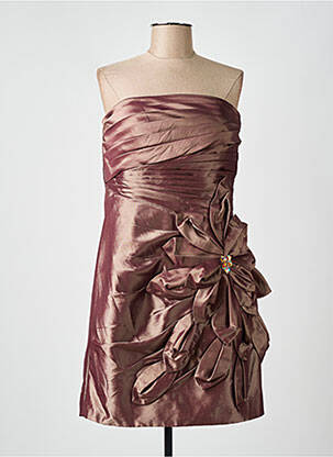 Rochie scurtă maro FASHION NEW YORK femeie