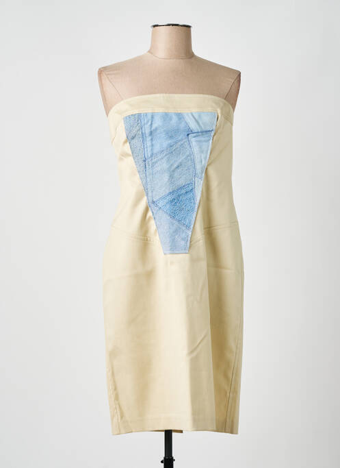 Rochie scurtă bej IKITO femeie