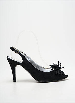 Pantofi cu toc nubuc toc de 7 la 9 cm negru PALAZZI femeie