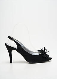 Pantofi cu toc nubuc toc de 7 la 9 cm negru PALAZZI femeie