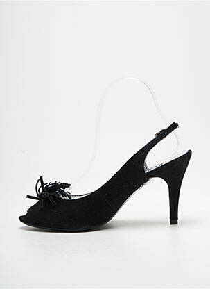 Pantofi cu toc nubuc toc de 7 la 9 cm negru PALAZZI femeie
