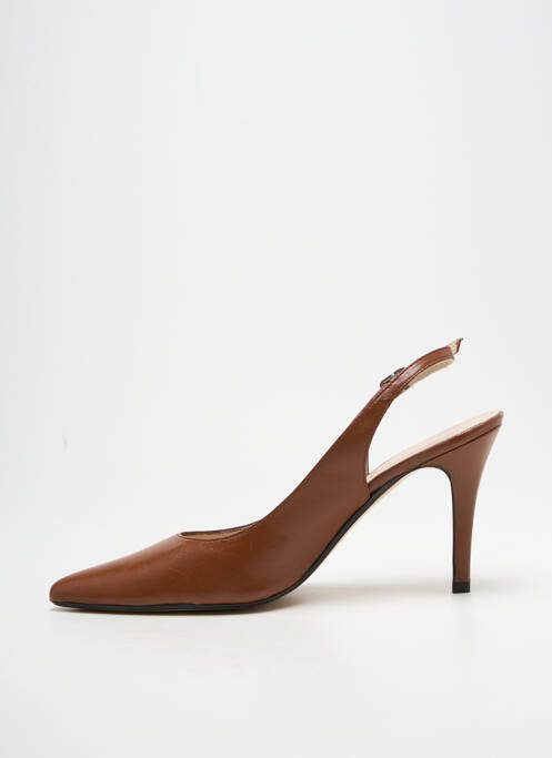 Pantofi cu toc maro PALAZZI femeie