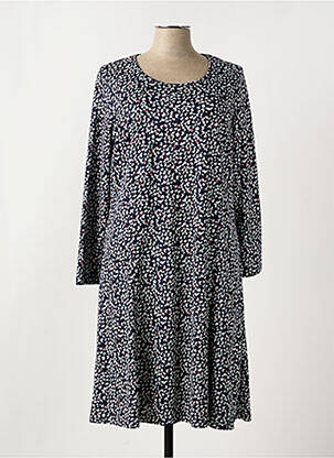 Rochie midi imprimeu fantezie mâneci lungi albastru FRANCE RIVOIRE femeie