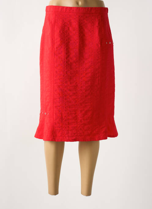 Fustă midi roșu FRANCE RIVOIRE femeie