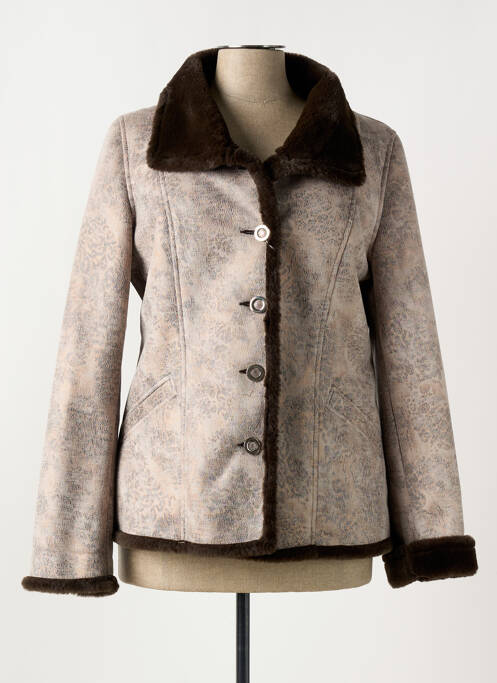 Palton scurt bej FASHION S.A femeie