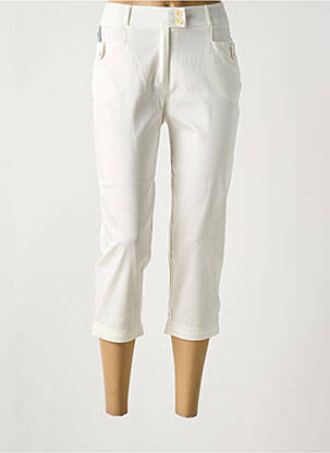 Pantalon trei sferturi alb QUATTRO femeie