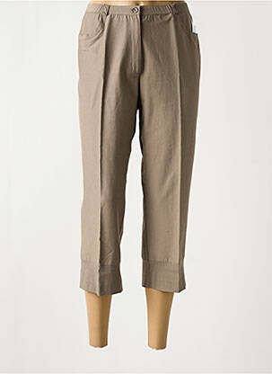 Pantalon trei sferturi maro FRANCOISE F femeie