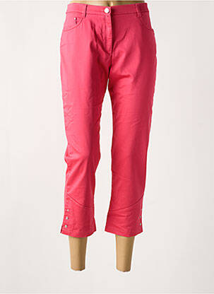 Pantalon trei sferturi roz CHRISTINE LAURE femeie