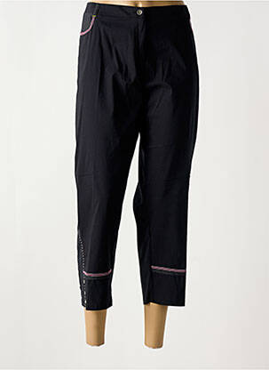 Pantalon trei sferturi negru CHRISTINE LAURE femeie