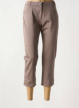 Pantalon trei sferturi maro CHRISTINE LAURE femeie