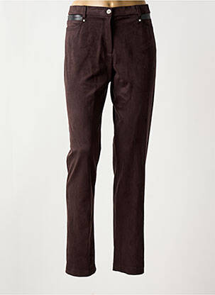 Pantalon 7/8 elasticitate mărime normală maro CHRISTINE LAURE femeie