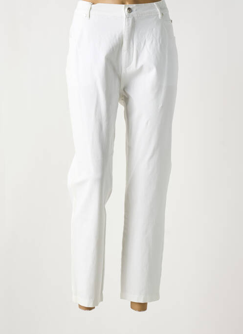 Pantalon 7/8 alb MARBLE femeie