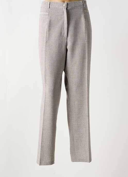 Pantalon drept gri CHRISTINE LAURE femeie