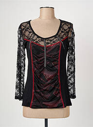 Top țesătură jersey mâneci lungi negru CHRISTINE LAURE femme
